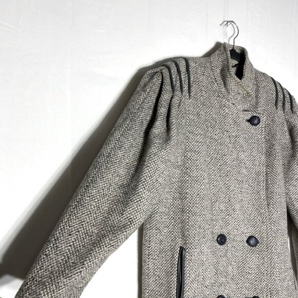 Vintage Collection Elegante Grey Wool Button Front Overcoat 6 - Picture 11 of 15